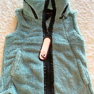 Teal Fleece Vest for Women
